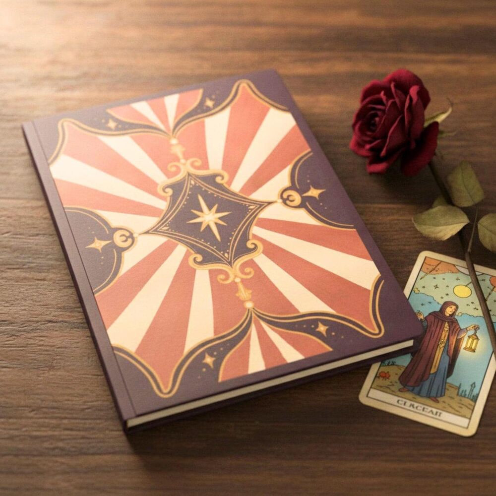 Vintage Circus Tarot Journal | Dark Academia Mystical Gift | Art Nouveau Occult